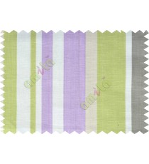 Lime green purple white stripes beautiful main cotton curtain designs